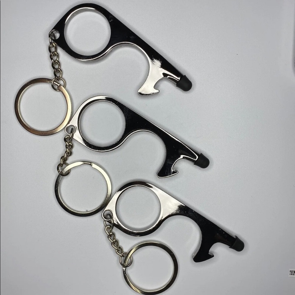 Door Opener Keychain with Stylus & Bottle Opener